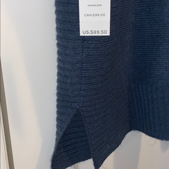 Chico’s Casual Blue Sweater NWT Sz 2 - Picture 4 of 5